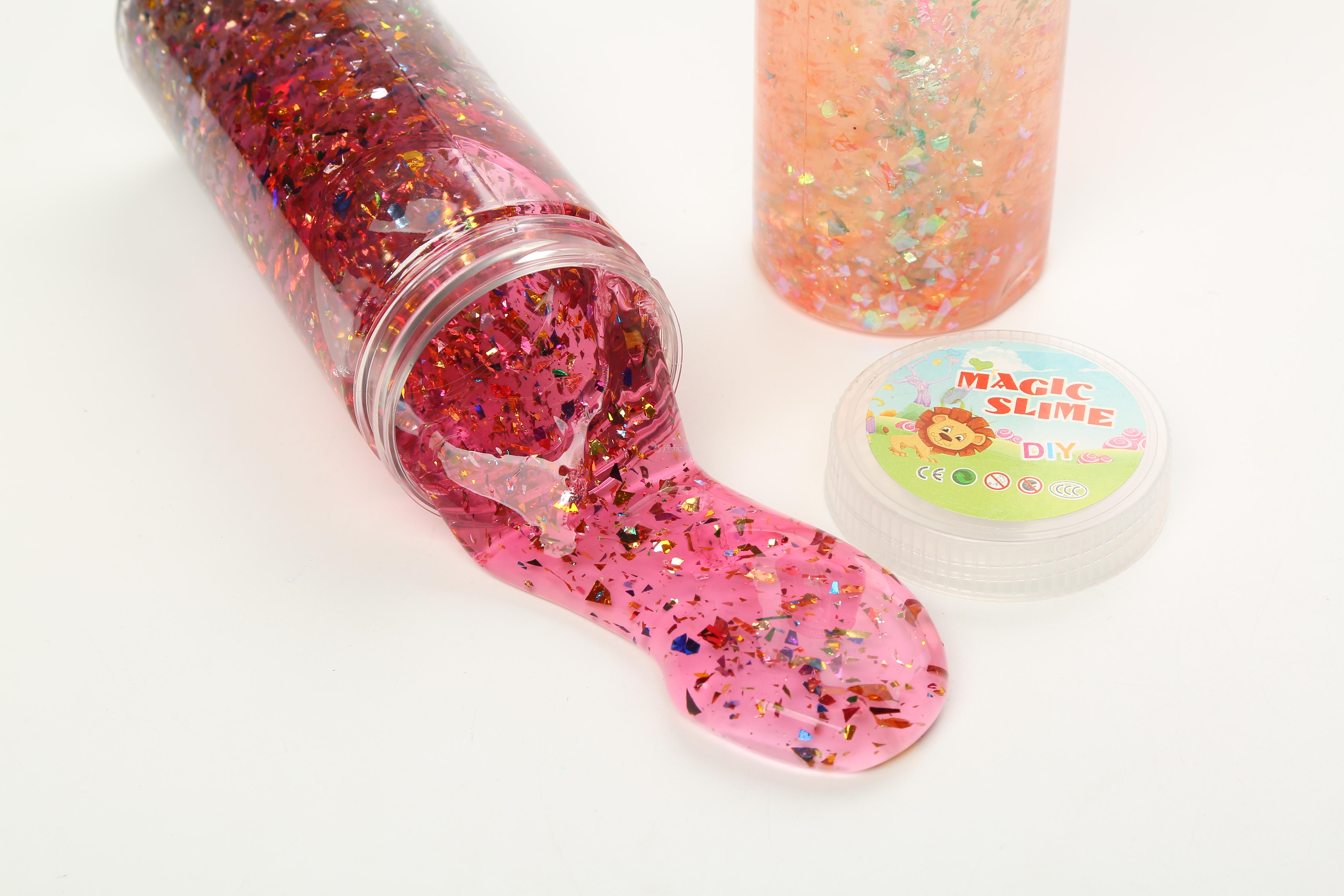 新奇玩具水晶泥儿童史莱姆无毒鼻涕橡皮粘土果冻彩泥透明材料玩具