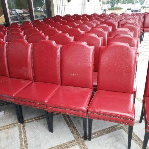 Hangzhou Star Hotel Box Table and Chair Club Vintage Metal Wood-like Chair Theme Restaurant Dining Chair 