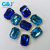 Imitation table crystal glass rectangular material diamond on the four claw copper iron stainless steel hand sewing bead 