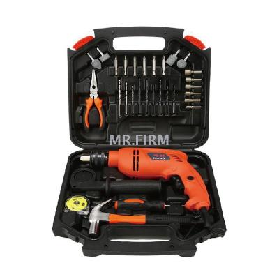28 pieces of impact electric drill home power tools group set of multi-functional hardware gift sets kit