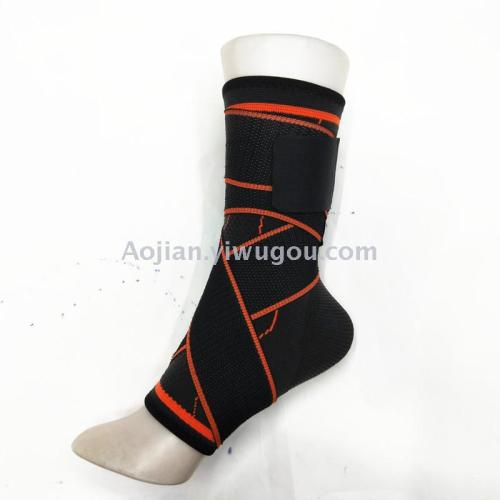 Nylon Three-Color Jacquard Ankle Support Mountaineering Basketball Football Sports Protection Anti-Sprain Ankle Protection