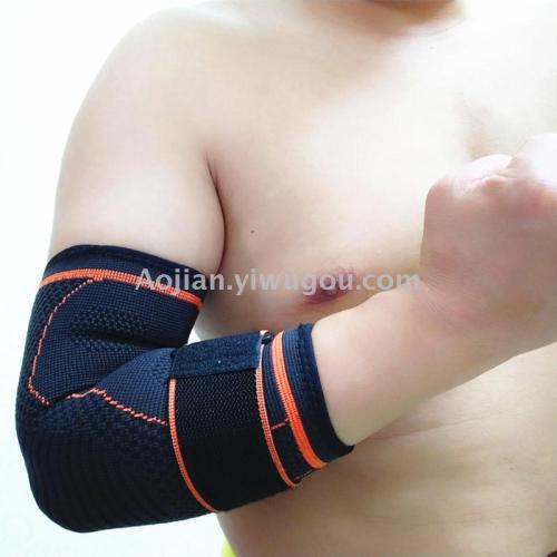 Knit Breathable Warm Pressure Elbow Pads Basketball Badminton Sports Winding Binding Elbow Pads