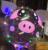 New street market hot hot style 21 inch transparent pop-ball piggy pop-ball LED luminous pop-ball