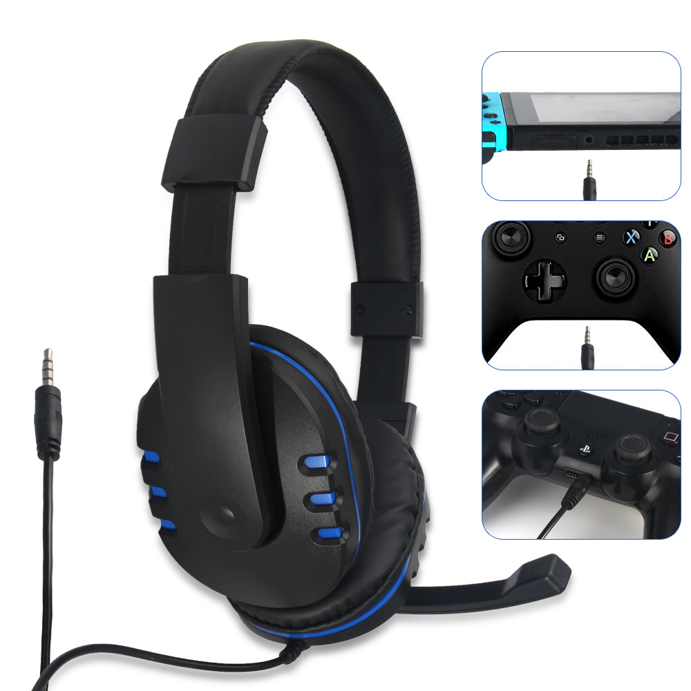 DOBE's new headset comes with a pair of big wired headsets, PS4 switch and XBOX game headphones