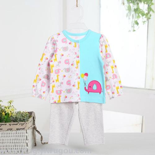 2-piece set full cardigan + trousers embroidered clothes printed clothes romper