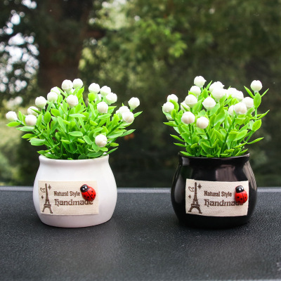 Car Decoration Artificial Flower Creative Car Resin Potted Plastic Chloroplastida Auspicious Fruit Car Decoration R-8816