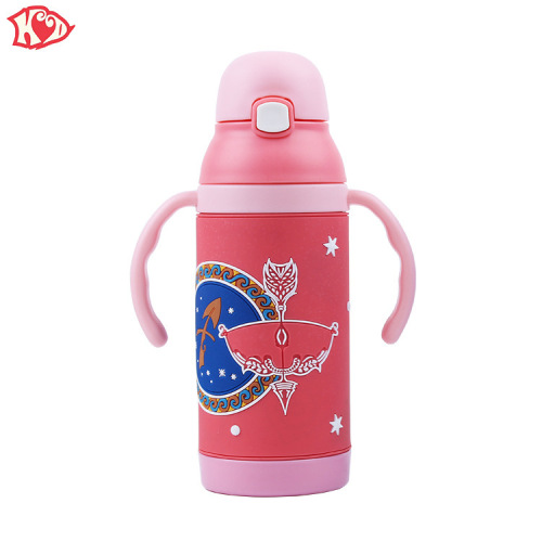kd. new 304 stainless steel kid‘s mug children‘s thermos mug constellation thermos cup children handle thermos cup