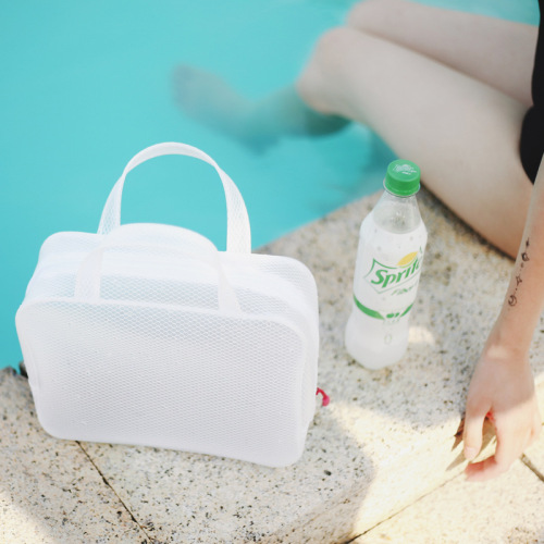 nacai muji minimalist travel wash white waterproof multifunctional storage bag/swimming bag/drifting bag 8234