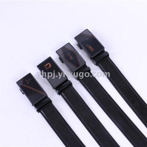 factory direct men‘s belt business automatic buckle 801 grain trimming belt automatic belt