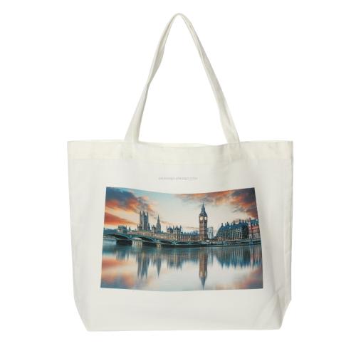 New Thermal Transfer Canvas Bag Personalized Shopping Bag Advertising Bag 25 * 34cm Orange Sub