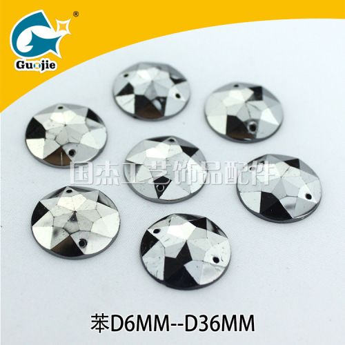 Benzene D6-36 round Chamfering round Chamfering Diamond Clothes Short Boutique High-End Ornament Accessories 