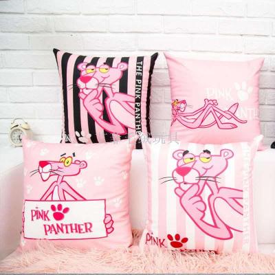 New pink leopard animal print cuddly toy for office cushion, car cushion, sofa cushion