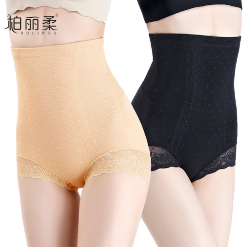 women‘s postpartum high waist body shaping underwear breathable cotton jacquard lace body shaping pants hip lifting corset