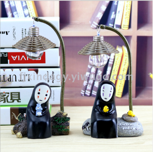 faceless men‘s ornaments night light resin crafts creative japanese groceries student gifts