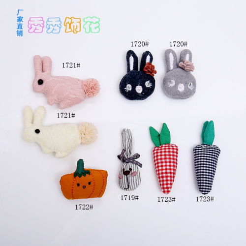 New Cute Cartoon Children‘s Clothing Decorative Flower Accessories Handmade Fabric Clothing Ornament Factory Direct Sales