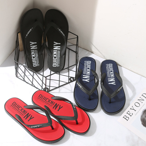 2019 summer new korean style personalized flip flops men‘s non-slip flip-flops student fashion beach shoes men‘s sandals