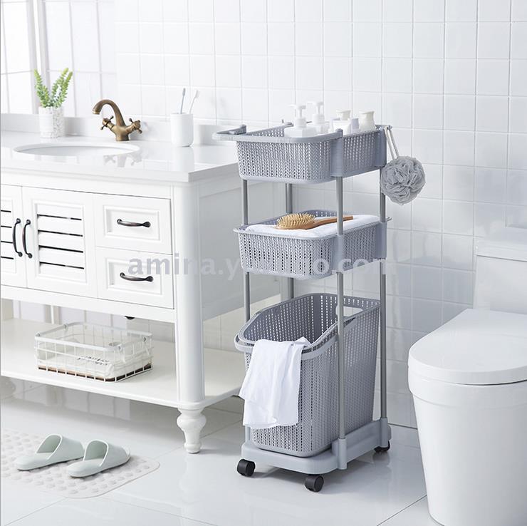 Supply Multilayer trolley laundry basket removable laundry basket