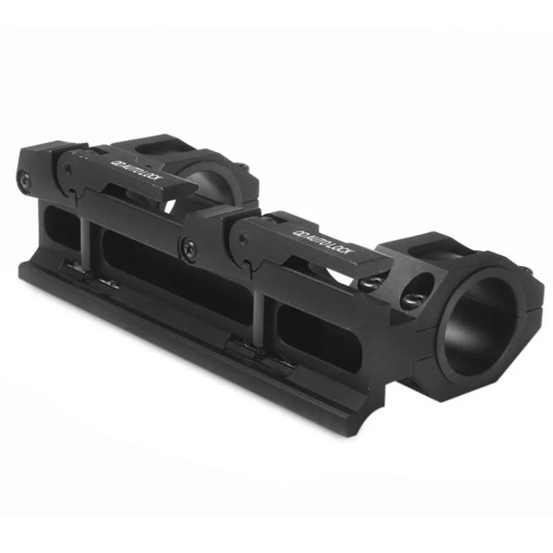 ad短款快拆连体夹 瞄准镜一体镜桥金属支架黑色广东大厂出品 _格林