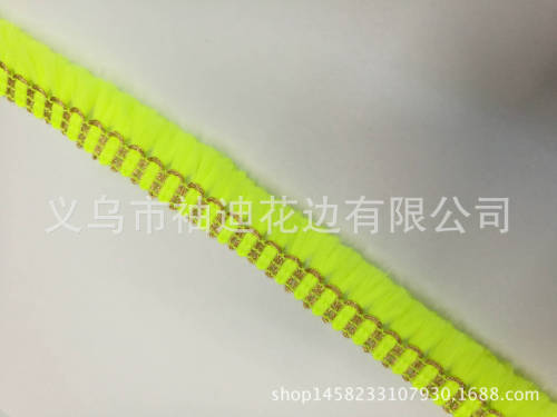 Spot Supply High Quality 2cm Lace Fluorescent Green Fluorescent Pink Ornament Tassel Clothing Craft Accessories