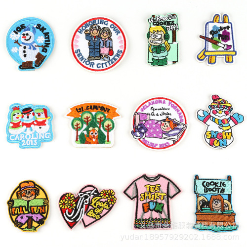duo ku new 3m self-adhesive adhesive cloth stickers christmas style patch stickers high-end clothing accessories factory direct sales