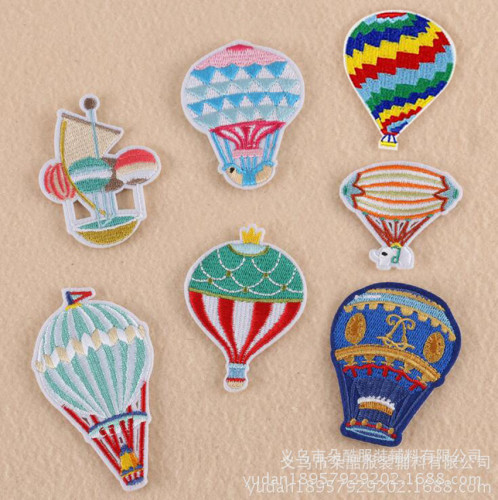 duo cool computer embroidered patch clothing accessories factory direct hot air balloon shoes and hat bag ornament accessories patch spot