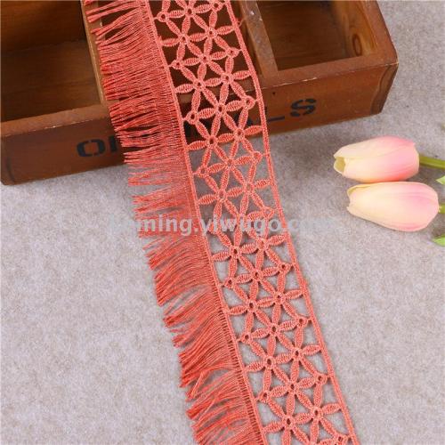 Water Soluble Fringe Lace Tassel Lace Polyester Embroidery Lace Accessories 8cm