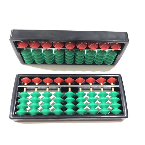 9-Grade Plastic Red and Green Abacus Abacus Abacus Student Abacus Five-Bead Abacus Abacus Abacus Beibei Abacus