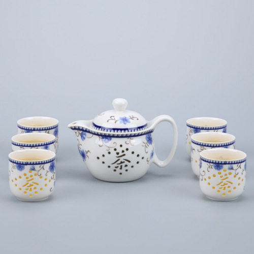 Jungong Ceramic Boutique Delicate Hollow Tea Set Exquisite Housewarming Wedding Gifts