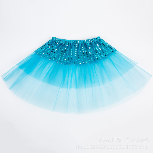 ebay aliexpress european and american children‘s mesh sequined tutu skirt tutu skirt ballet dance performance skirt