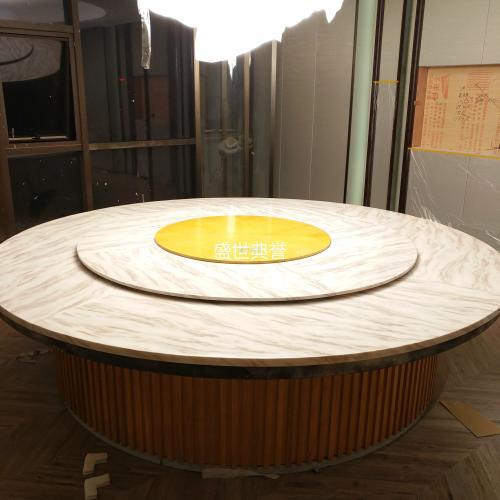 Jiujiang Star Hotel New Chinese Electric Table Hotel box Marble Electric Dining Table and Chair Manufacturers Customized 