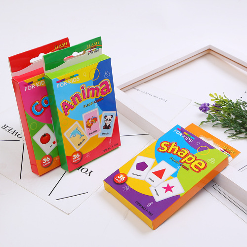 Children‘s English Enlightening Early Education Card Educational Toy Baby Reading Picture Literacy Study Table Game Card Cross-Border Supply