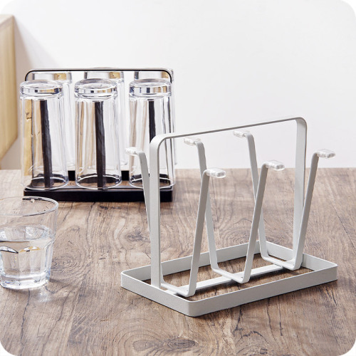 separate type upside down draining cup holder glass water cup hanger multi-functional creative iron household shelf