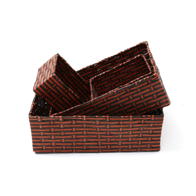 Woven storage basket sundry storage box Factory direct multi-specification tieyi woven storage basket