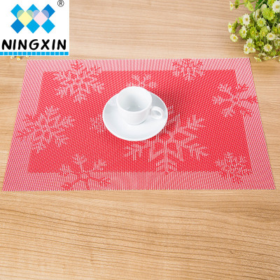 Terslin table mat customized Christmas snowflake table mat PVC European table mat washable table mat anti-slip wear