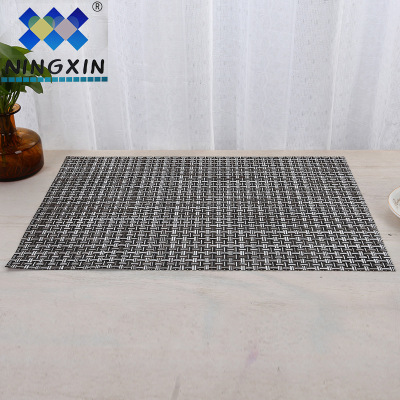 PVC teslin table mat western table mat solid color hotel western table mat multi-color square 8*8 table mat washable anti-slip