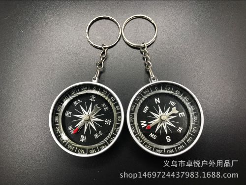 Factory Direct Sales G45mm Plastic Spray Paint Color Band Chain Compass Gift Accessories Compass
