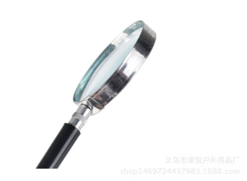 factory price supply semi-metal 60mm handheld magnifying glass children‘s teaching magnifying glass reading magnifying glass
