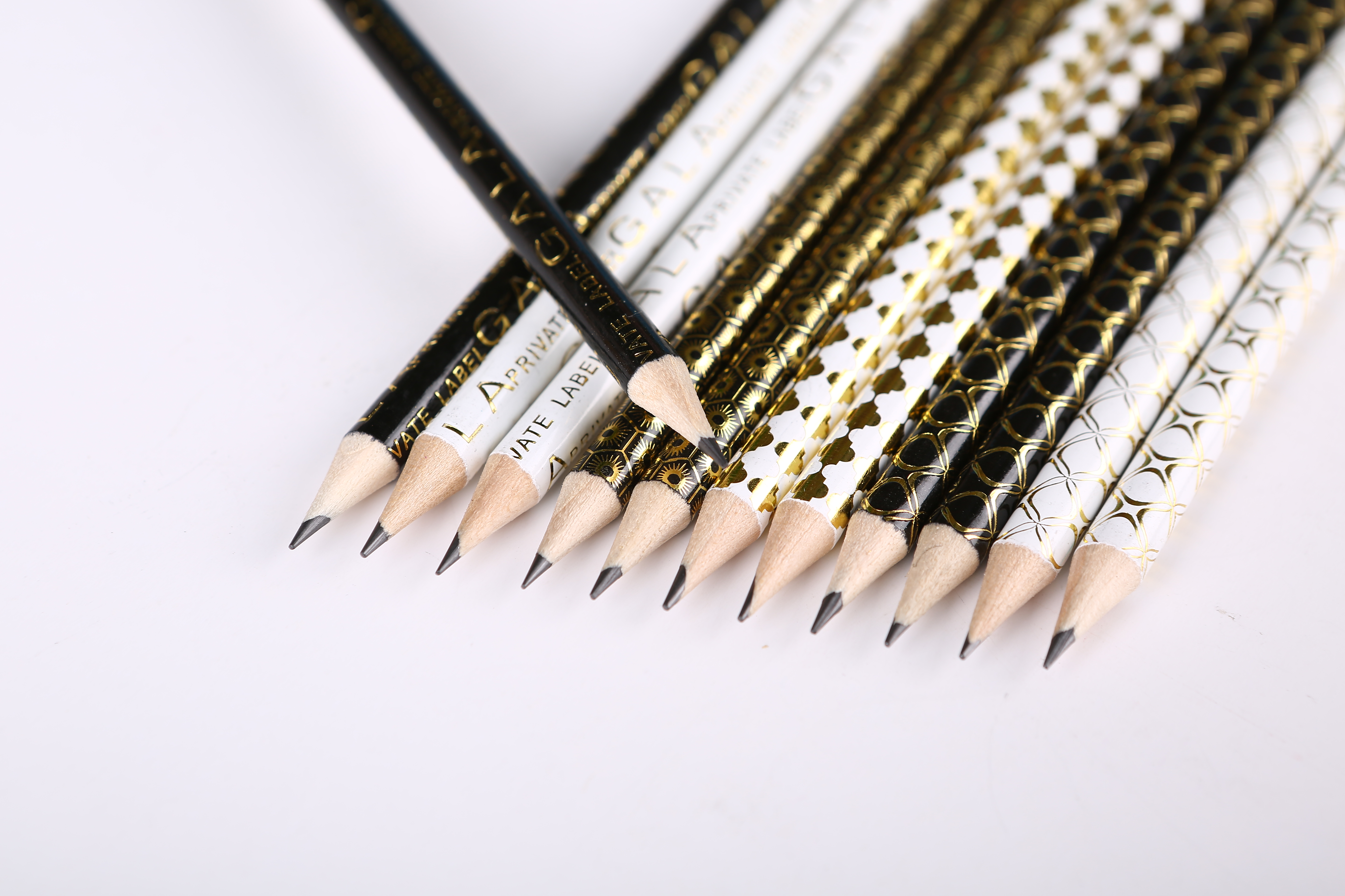 hb铅笔 学生专用 白木圆杆 烫金转印铅笔