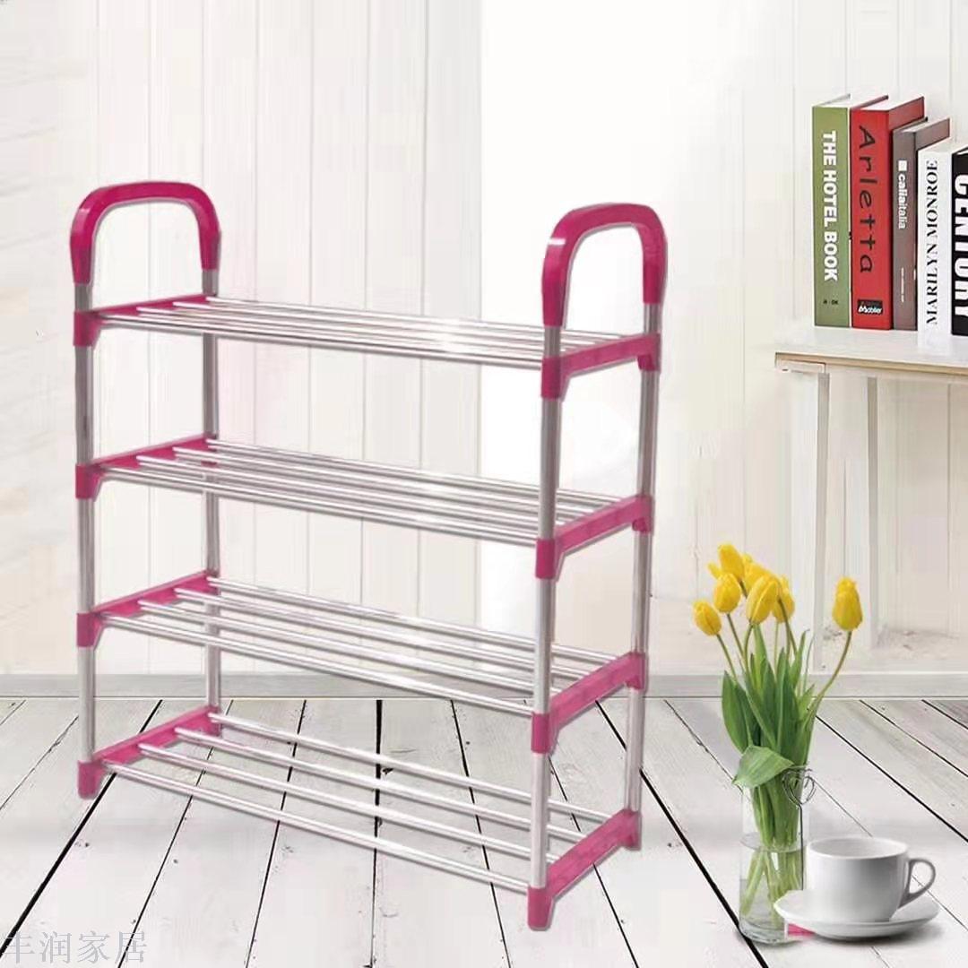 Supply Colored Stainless Steel Four Layer Shoe Rack