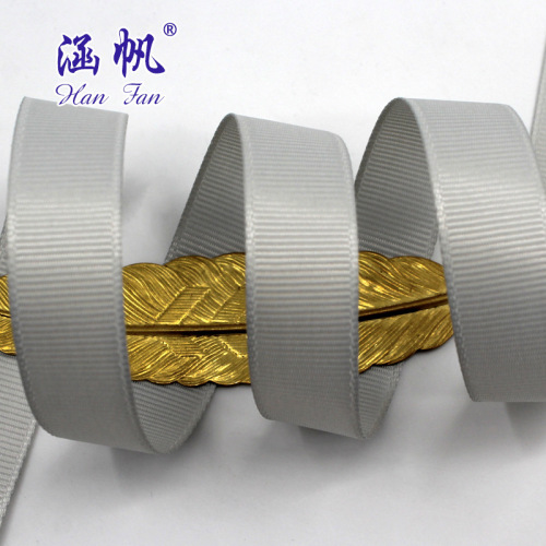 Light Gray Ribbon Ribbed Band Wholesale Custom Color Ribbon Wedding Ribbon Package Ribbon Gift Box Decoration
