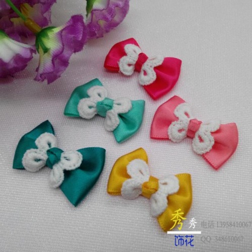 New Polyester Belt Hand Bow DIY Bow Hairpin Headdress Clothing Accessories Factory Direct Sales