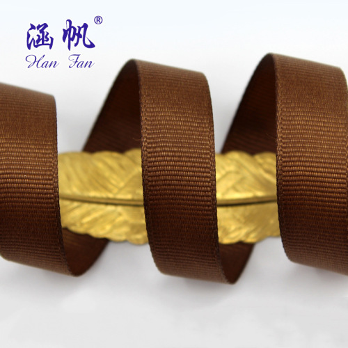 Light Brown Ribbon Ribbed Band Wholesale Custom Color Ribbon Wedding Ribbon Package Ribbon Gift Box Decorative Band