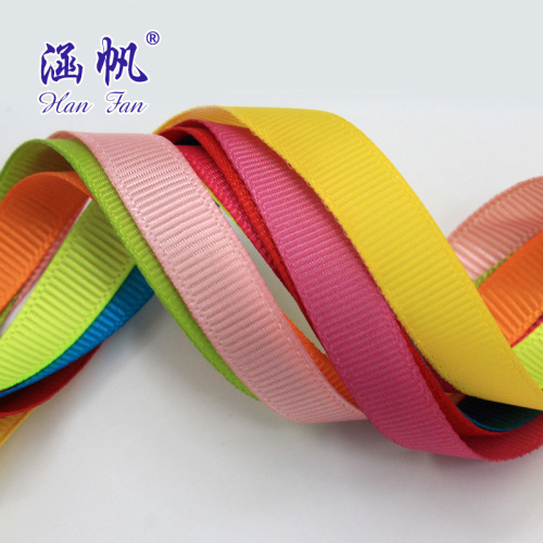 1cm rib ribbon spot polyester ribbon thickened double-sided thread belt solid color diy handmade accessories bow accessories