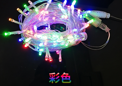 LED String Light Outdoor Water-Proof String Lights Male and Female Connecting Light String Christmas Colored Lantern Flashing Decorative Light Engineering Light String