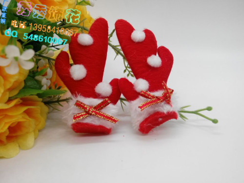 factory direct sales christmas gift accessories christmas ornament accessories clothing accessories venison ear christmas gloves