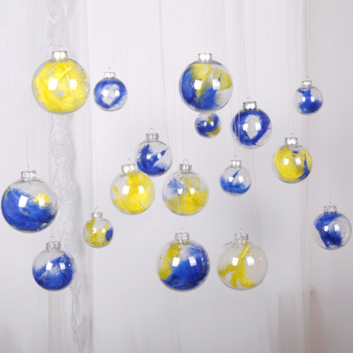 festival decoration transparent plastic christmas ball pet high transparent seamless hollow ball creative diy pendant hanging ball customization