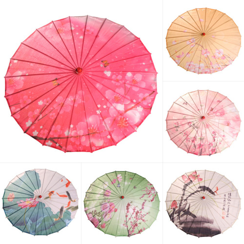 venue layout ceiling decorative waterproof craft umbrella cheongsam stage performance silk umbrella studio photography props umbrella