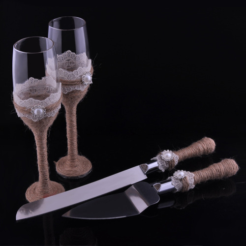 western wedding supplies set transparent glass crystal goblet banquet wine glass birthday champagne glass customized