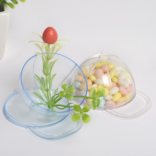 Creative Festive Supplies Wedding Gift Candy Box Cartoon round Baseball Cap Plastic Transparent Candy Box Customization