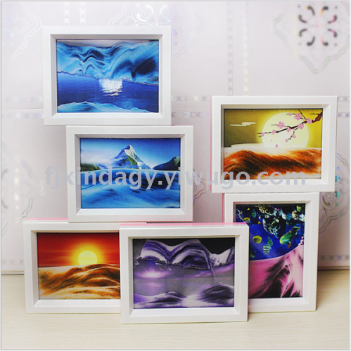 Creative Home Decorations Craft Gift Factory Vertical Plastic Frame 3d Moving Art Quicksand Painting Bs Series